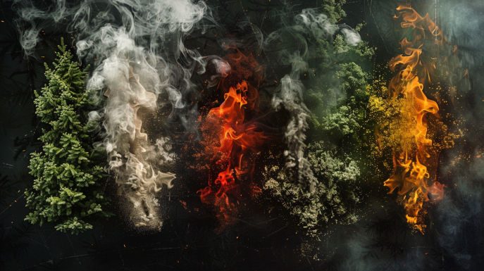 Cannabis burning behaviors showing adulteration