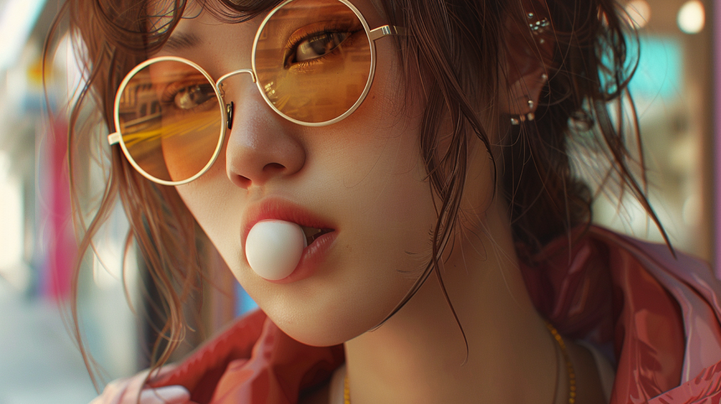 Person feeling uncomfortable with red eyes